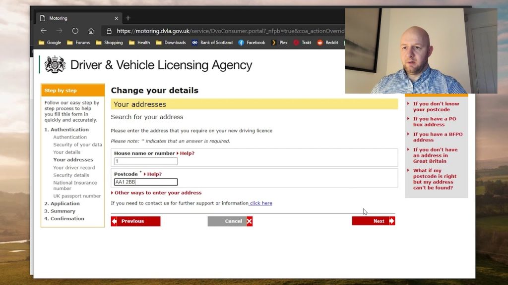 change name on driving licence
